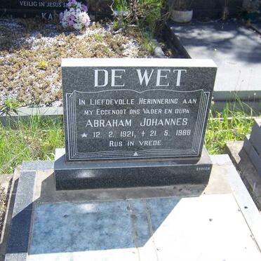 WET Abraham Johannes, de 1921-1988