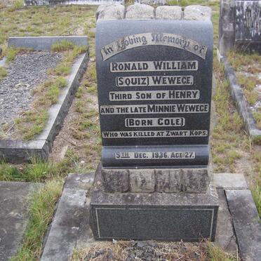 WEWEGE Ronald William -1936