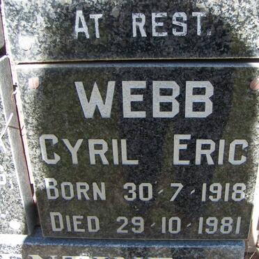WEBB Cyril Eric 1918-1981