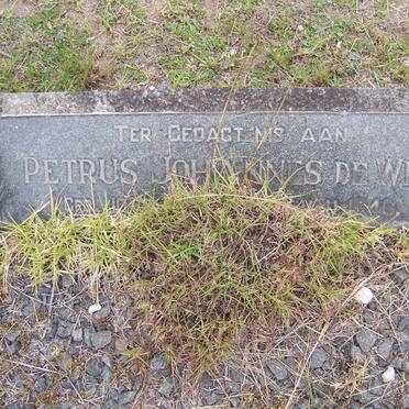 WET Petrus Johannes, de -1946