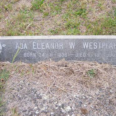 WESTPFAHL Ada Eleanor W. 1908-1980