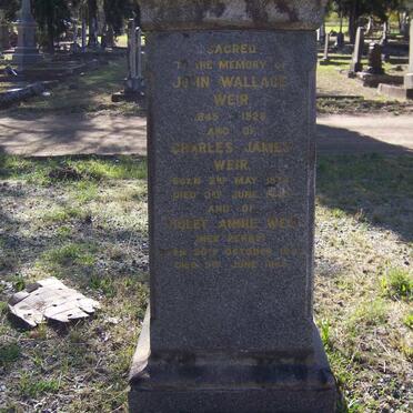 WEIR John Wallace 1845-1929 :: WEIR Charles James 1874-1958 &amp; Violet Annie PERKS 1875-1955