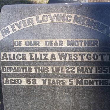 WESTCOTT Alice Eliza -1951