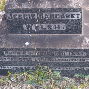 WELSH Jessie Margaret 1841-1929