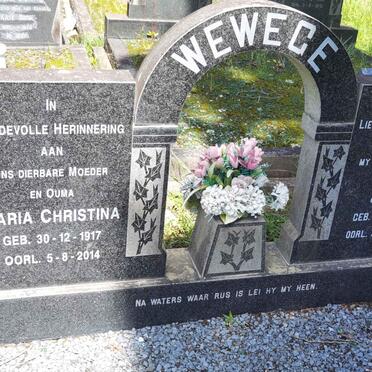WEWEGE Jacobus 1912-1972 &amp; Maria Christina 1917-2014