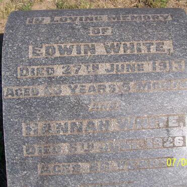 WHITE Edwin -1913 &amp; Hannah -1926