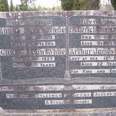 WHITE Frederick James -1941 &amp; Annie Mary -1923