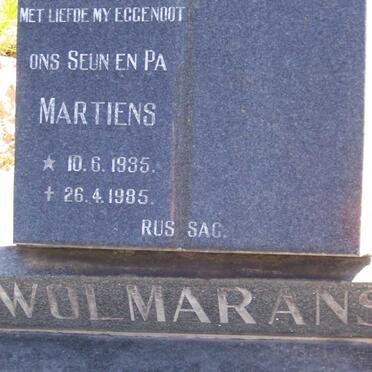 WOLMARANS Martiens 1935-1985