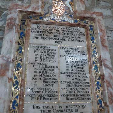 3. Bechuanaland Campaign Memorial 1897