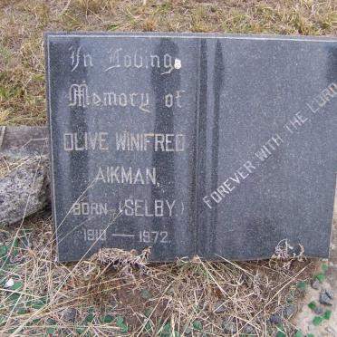 AIKMAN Olive Winifred nee SELBY 1910-1972