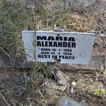 ALEXANDER Maria 1908-1998