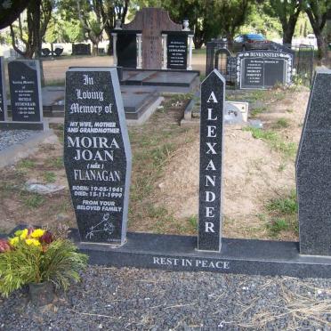 ALEXANDER Moira Joan nee FLANAGAN 1941-1999