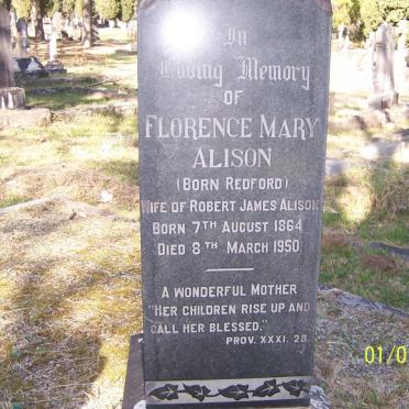 ALISON Florence Mary nee REDFORD 1864-1950