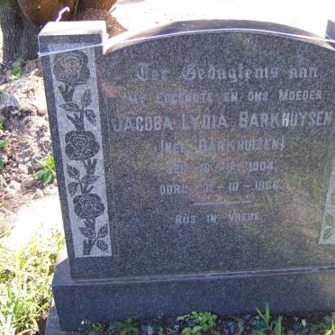 BARKHUYSEN Jacoba Lydia nee BARKHUIZEN 1904-1966