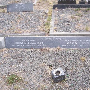 BISHOP Archie W.C. 1915-1978 &amp; Susannah M.C. 1922-1990