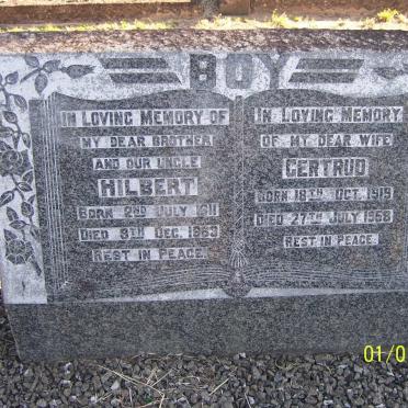BOY Hilbert 1911-1963 &amp; Gertrude 1919-1958