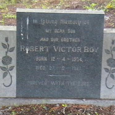 BOY Robert Victor 1934-1961