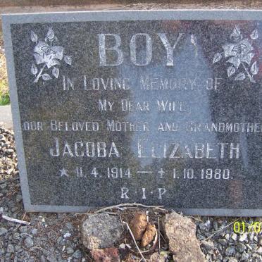 BOY Jacoba Elizabeth 1914-1980