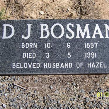 BOSMAN D.J. 1897-1991