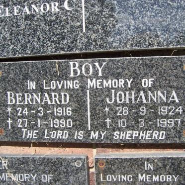 BOY Bernard 1916-1990 &amp; Johanna 1924-1997