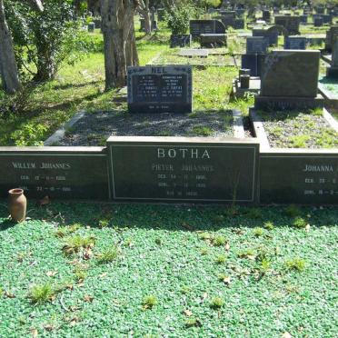 BOTHA Pieter Johannes 1880-1969 &amp; Johanna Maria 1885-1975 :: BOTHA Willem Johannes 1909-1981