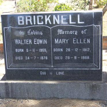 BRICKNELL Walter Edwin 1905-1978 &amp; Mary Ellen 1912-1988