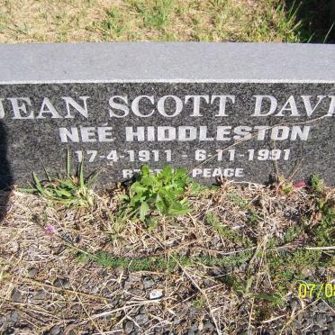 DAVIES Jean Scott nee HIDDLESTON 1911-1991