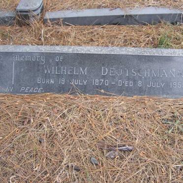 DEUTSCHMANN Wilhelm 1870-1959 &amp; Friedericke 1871-1963