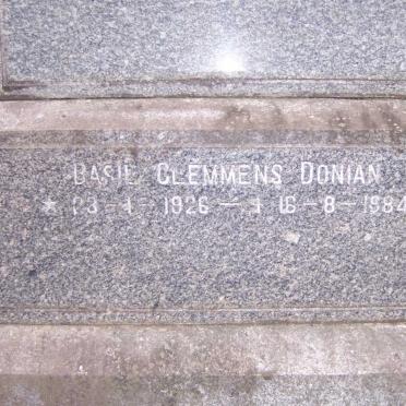 DONIAN Basil Clemmens 1926-1984