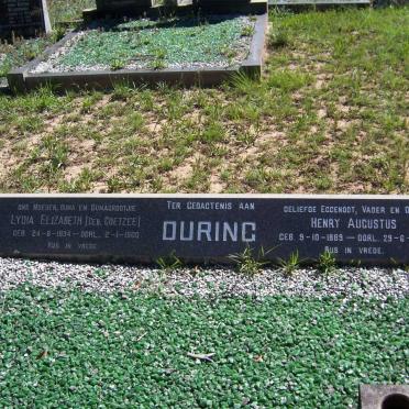 DURING Henry Augustus 1889-1970 &amp; Lydia Elizabeth COETZEE 1894-?