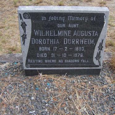 DURRHEIM Wilhelmine Augusta Dorothia 1893-1976