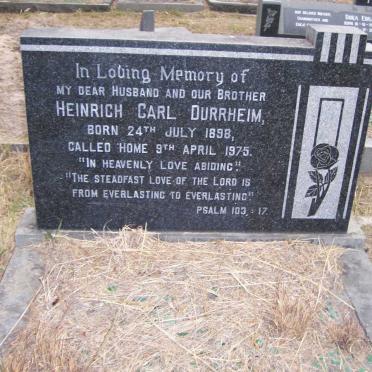 DURRHEIM Heinrich Carl 1898-1975