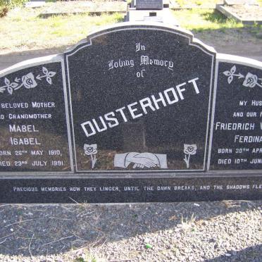 DUSTERHOFT Friedrich Wilhelm Ferdinand 1901-1974 &amp; Mabel Isabel 1910-1991
