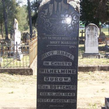 DUROW Wilhelmine nee BOTTCHER 1849-1916