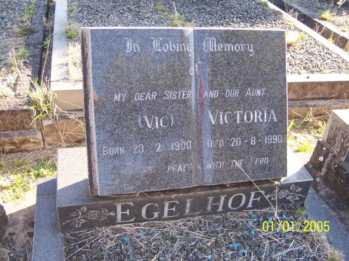 EGELHOF Victoria 1900-1990