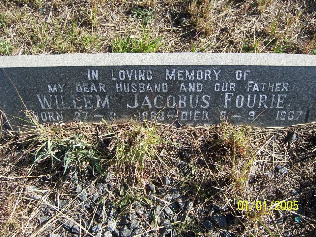 FOURIE Willem Jacobus 1883-1967