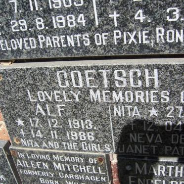 GOETSCH Alf 1913-1986 &amp; Nita -1995