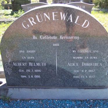 GRÜNEWALD Albert Helmuth 1906-1995 &amp; Alice Dorothea 1907-1977