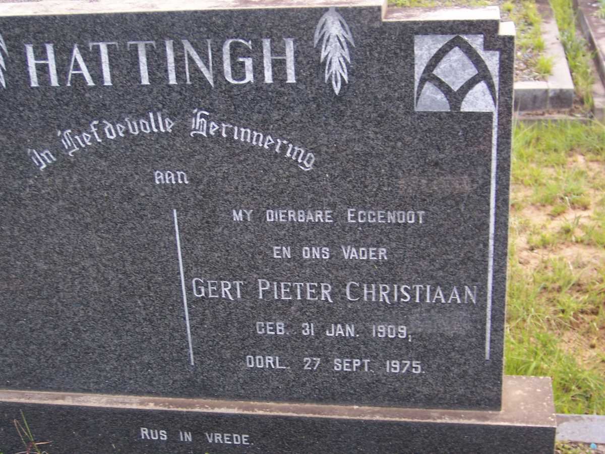 HATTINGH Gert Pieter Christiaan 1909-1975