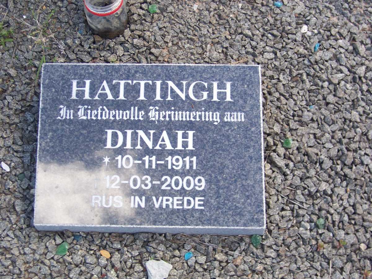HATTINGH Dinah 1911-2009