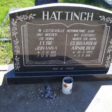 HATTINGH Gerhardus Arnoldus 1922-1991 &amp; Elsie Johanna 1921-1999