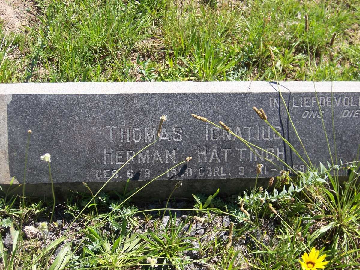 HATTINGH Thomas Ignatius Herman 1900-1959