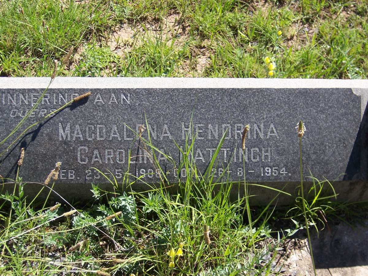 HATTINGH Magdalena Hendrina Carolina 1908-1954