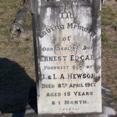 HEWSON Ernest Edgar -1917