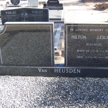 HEUSDEN Hilton Leslie, van nee GEORGE 1927-1989