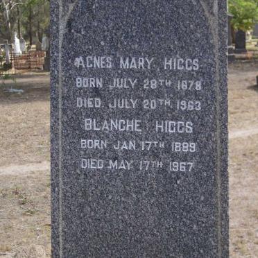 HIGGS Agnes Mary 1878-1963 :: HIGGS Blanche 1889-1967