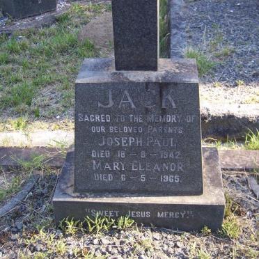 JACK Joseph Paul ?-1942 &amp; Mary Eleanor ?-1965