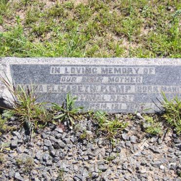 KEMP Maria Elizabeth nee MARITZ