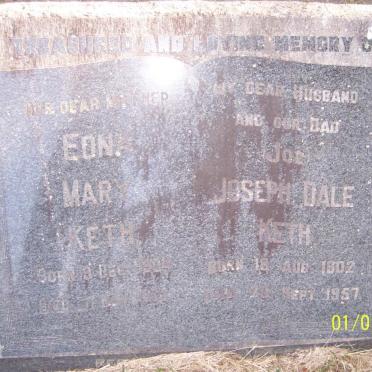 KETH Joseph Dale 1902-1957 &amp; Edna Mary 1904-1963