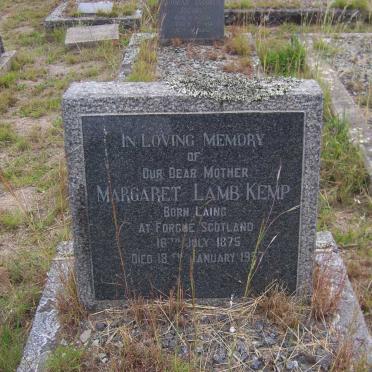 KEMP Margaret Lamb born LAING 1875-1957